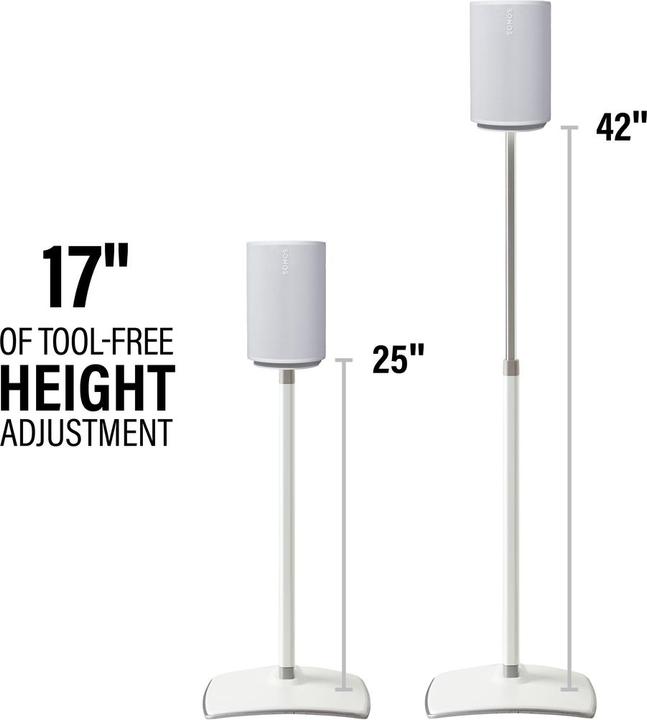 Actual product image Sanus WSSE1A2-W2 (1 pair, Stand, Height-adjustable)