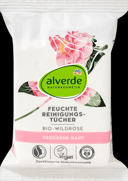 Actual product image dm alverde Organic Wild Rose Cleansing Wipes (Cleaning cloths)