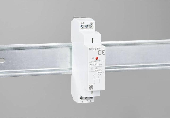 Produktbild Tru Components TC-GR8-116/12 Hilfsschalter 1 Wechsler 12 V/AC, 12 V/DC 16 A