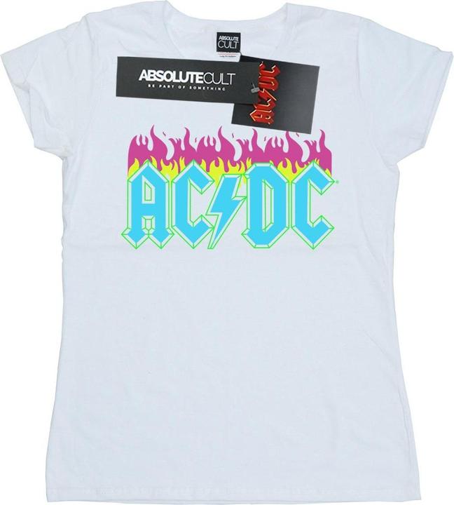 Image du produit AC/DC T-shirt en coton Neon Flames Femme/Femme (XL)