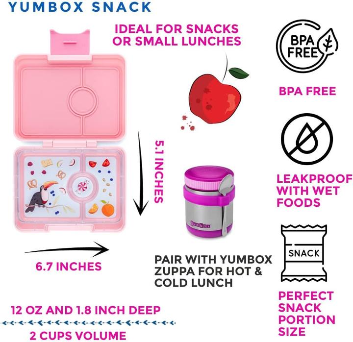 Image du produit Yumbox Mini Snack Coco Rose Toucan Boîte à goûter