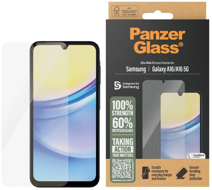 Produktbild PanzerGlass Ultra-Wide Fit (1 Stück, Samsung Galaxy A16, Samsung Galaxy A16 5G)