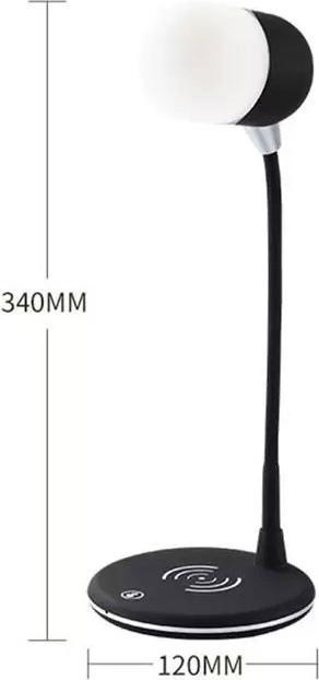 Produktbild PhoneLook 3-in-1-Nachttischlampe mit Lautsprecher, kabelloser Aufladung Wireless Charging