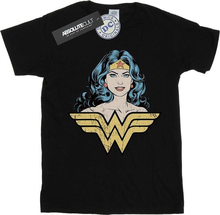 Actual product image Wonder Woman Girls Gaze Cotton T-Shirt (152, 158)