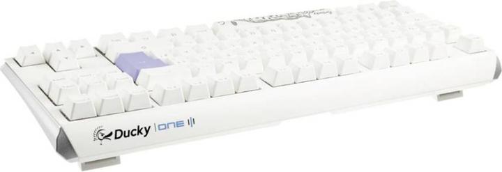 Actual product image Ducky One 3 Classic Pure White TKL Gaming Keyboard, RGB LED - MX-Clear (DE, Cable)