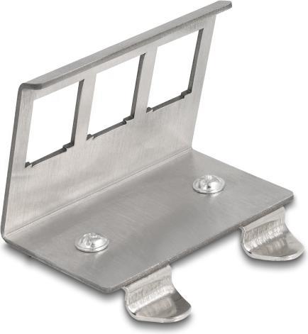 Immagine prodotto Delock Staffa metallica Keystone 3 porte per guida top-hat (Supporto per modulo Keystone)
