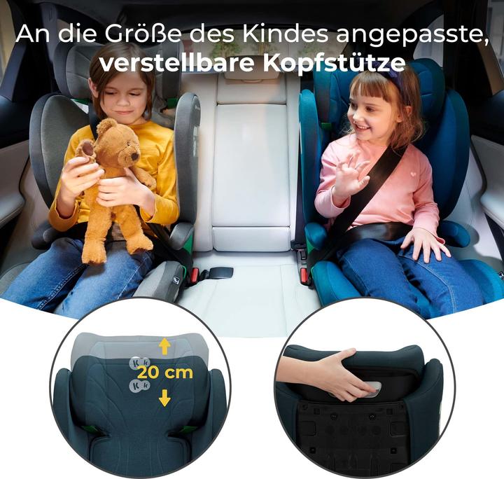 Image du produit KinderKraft Junior Fix 2 I-Size Harbor Blue (Siège pour enfant, Norme ECE R129/i-Size)