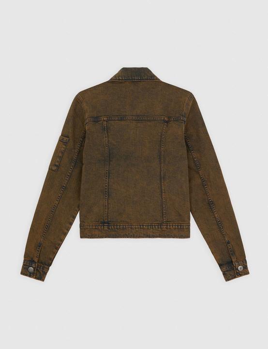 Actual product image Dickies Denim Slim Jacket W Indigo Brown (L)