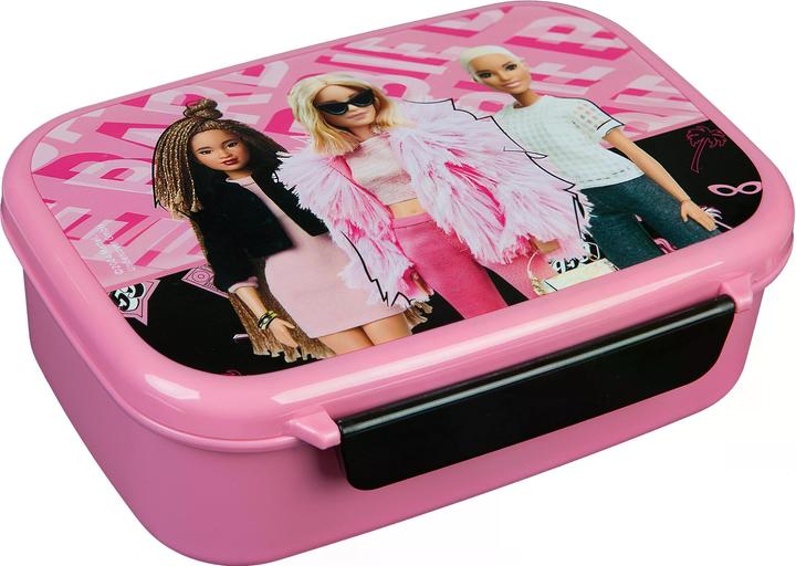 Productafbeelding Scooli Lunchbox Barbie Roze/Zwart, Soort materiaal: Kunststof
