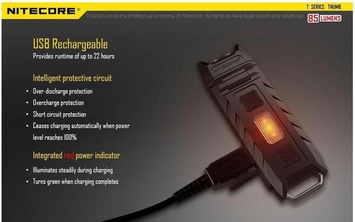 Actual product image Nitecore Thumb UV (7.40 cm, 45 lm)