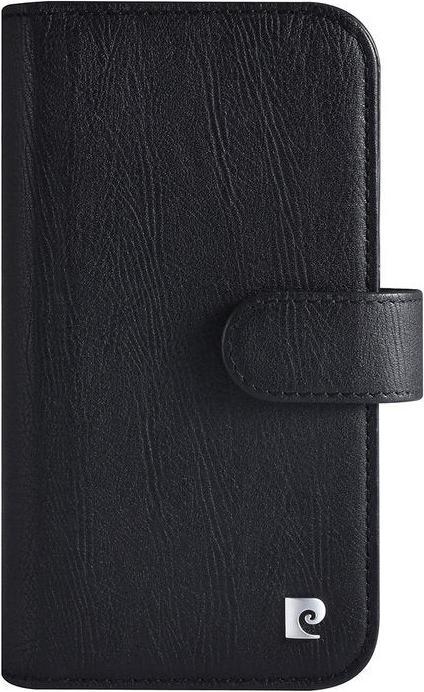 Pierre Cardin Case iPhone 13 - Genuine leather book case black & 9 card slots No.183 (Apple iPhone 13)