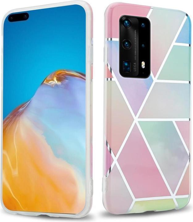 Produktbild Cadorabo IMD TPU Bunter Marmor Cover (Huawei P40)