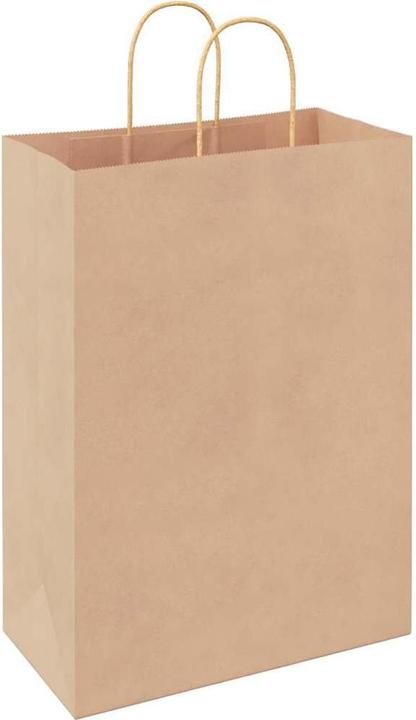 Actual product image VidaXL Kraft paper bags 50 pcs. with handle Brown 32x17x44 cm Paper bag (Gift bag, 50 x)