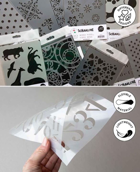 Produktbild I Am Creative Schablone Happy Birthday, A5