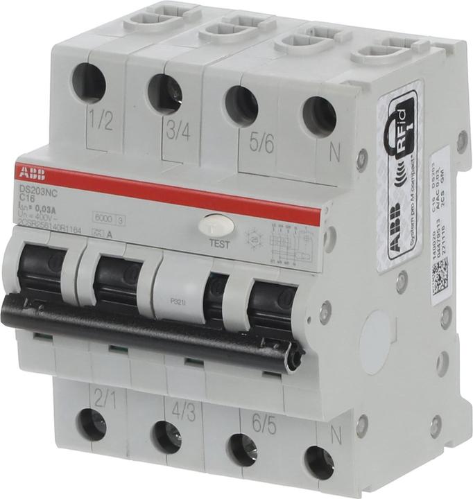 Produktbild ABB DS203NCA-C16/0,03 FI/LS Schalter