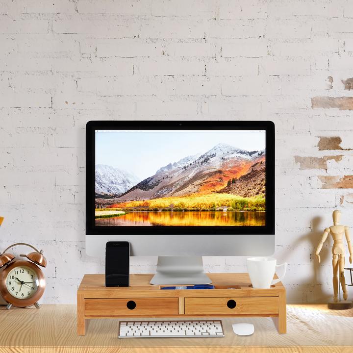 Produktbild Relaxdays Monitorständer mit 2 Schubladen