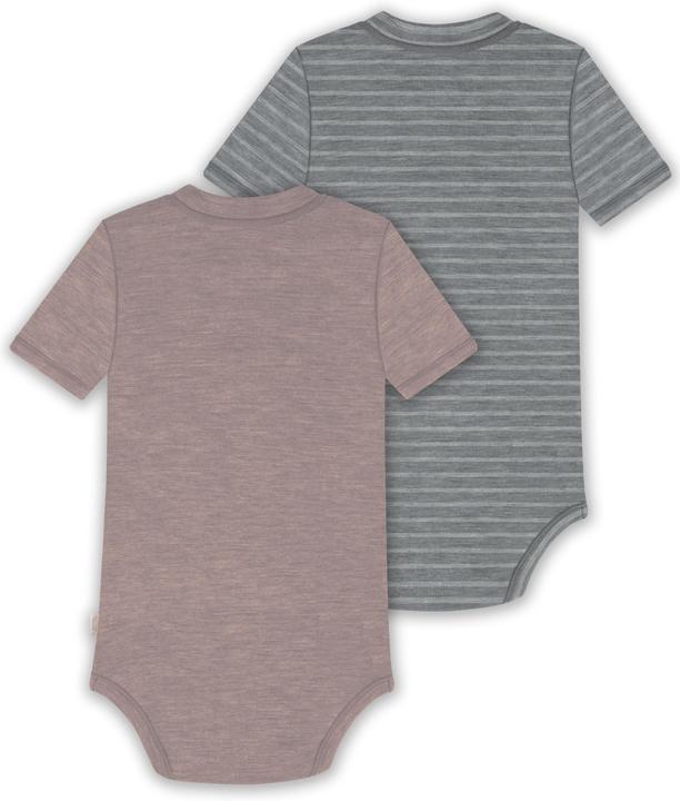 Actual product image Normani Set of 2 baby merino short-sleeved body "Tihoi" - 9321 (92)
