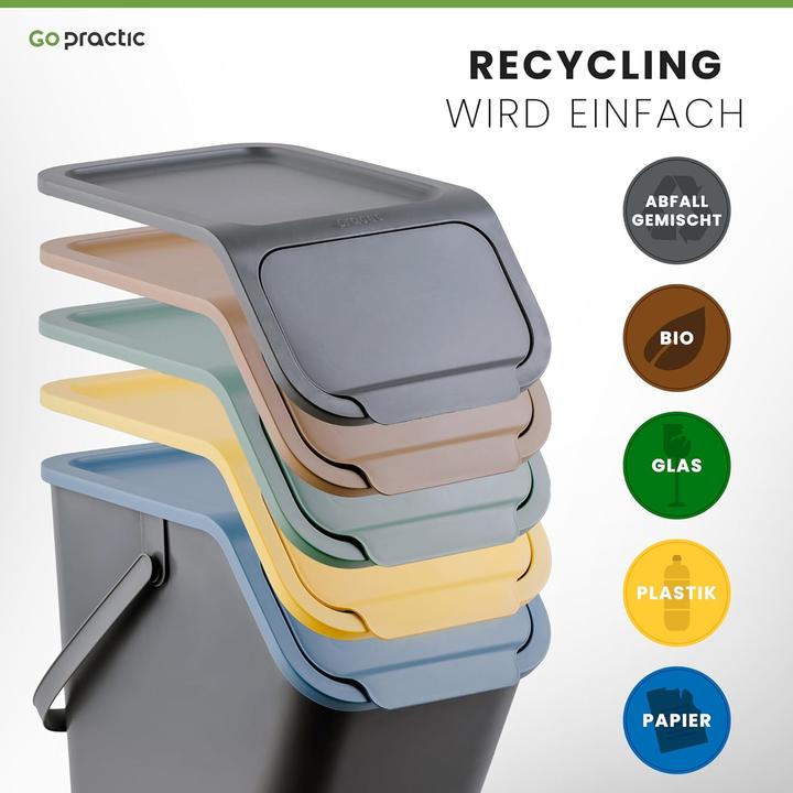 Actual product image Go Practic 3-teiliges Mülltrennsystem (35 l)