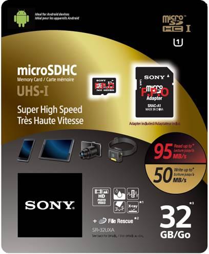 Productafbeelding Sony microSDHC-kaart 32 GB,, UHS-I U1 (32 GB, microSDHC, U1, UHS-I)