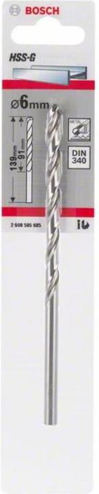 Image du produit Bosch Professional Zubehör Forets à métaux HSS-G, DIN 340, 3 x 66 x 100 mm, lot de 1 (3 mm)