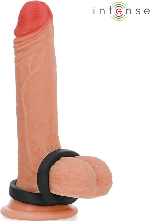 Image du produit Intense Bobby Double Anneau Pénien En Silicone Noir (11 cm)
