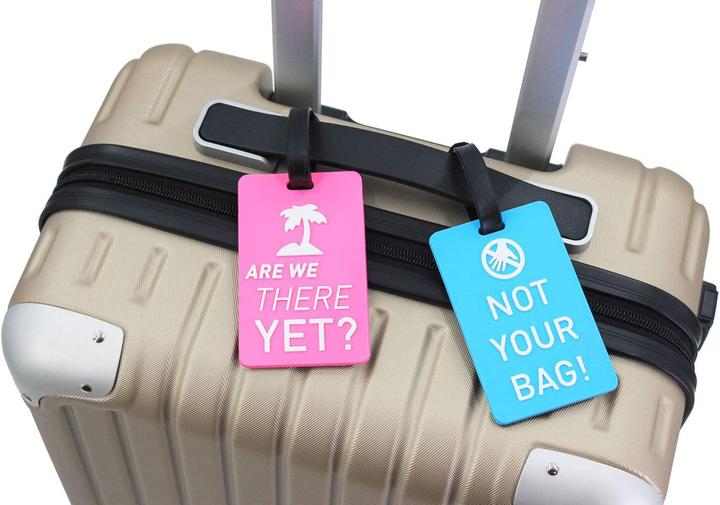 Actual product image Noya Kofferanhänger Gepäck-Etiketten Luggage Tag mit Adressschild - NOT YOUR BAG (4er Set) (Locks & Trailers)