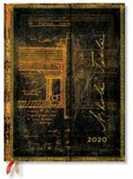Actual product image Paperblanks Tesla Sketch Of A Turbine Ultra Vertical 2020 Diary