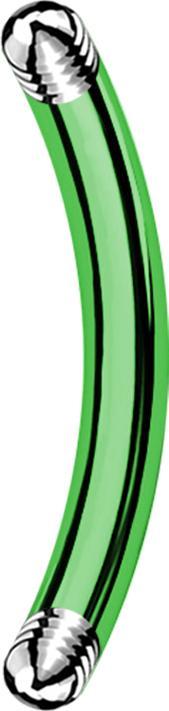 Star Piercing Micro Bananen-Stab grün (ohne Messing, Titan G23)