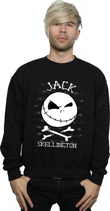 Actual product image Disney Mens Nightmare Before Christmas Jack Face Sweatshirt (L)
