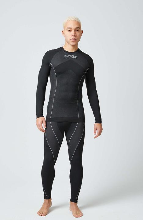 Image du produit Snocks Sous-vêtements thermiques pour hommes avec trou pour le pouce (L)