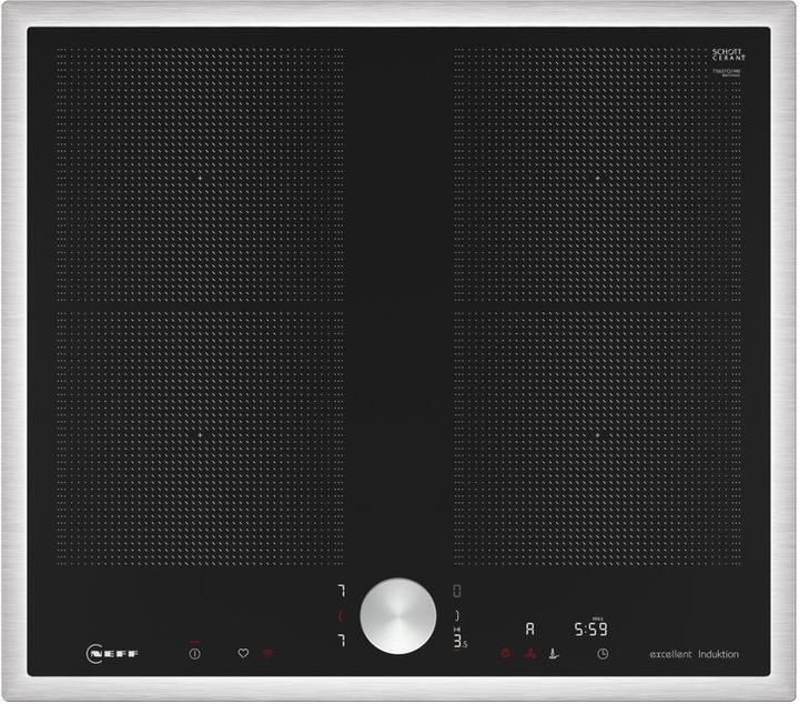 Image du produit Neff N 90, Table de cuisson à induction, 60 cm, noir, Avec cadre en applique