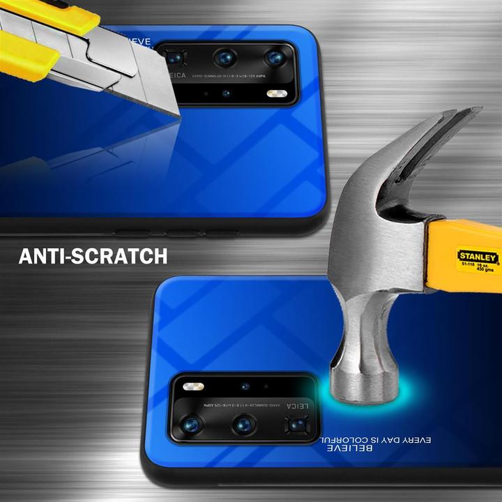 Produktbild Cadorabo TPU 2 Farben Glas Cover (Huawei P40 Pro+)