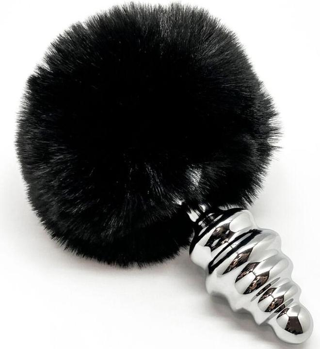 Alive Anal-Pleasure-Spiral-Metal-Fluffy-Black Size L