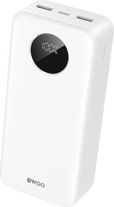 Image du produit Bwoo 22,5W 30000 mAh power bank with LCD screen, white (30000 mAh)