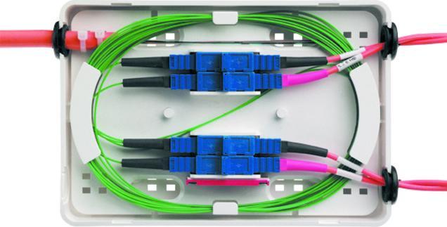 Actual product image Telegärtner TEGA H02050A0251 MICRO splice box incl. splice protector 4xSC-coupling