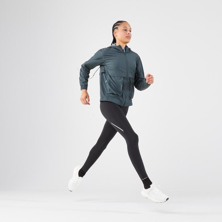 Actual product image Kiprun Women's windproof running jacket - Run 500 Wind green (38)