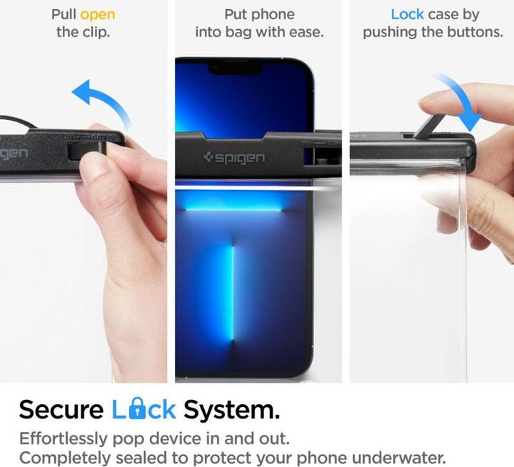 Actual product image Spigen A601 UNIVERSAL WATERPROOF CASE CRYSTAL CLEAR (Universal)