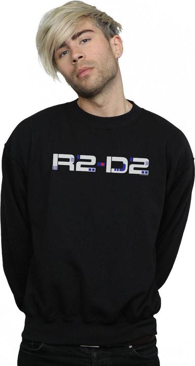 Actual product image Star Wars Mens The Rise Of Skywalker R2-D2 Text Logo Sweatshirt (XXL)