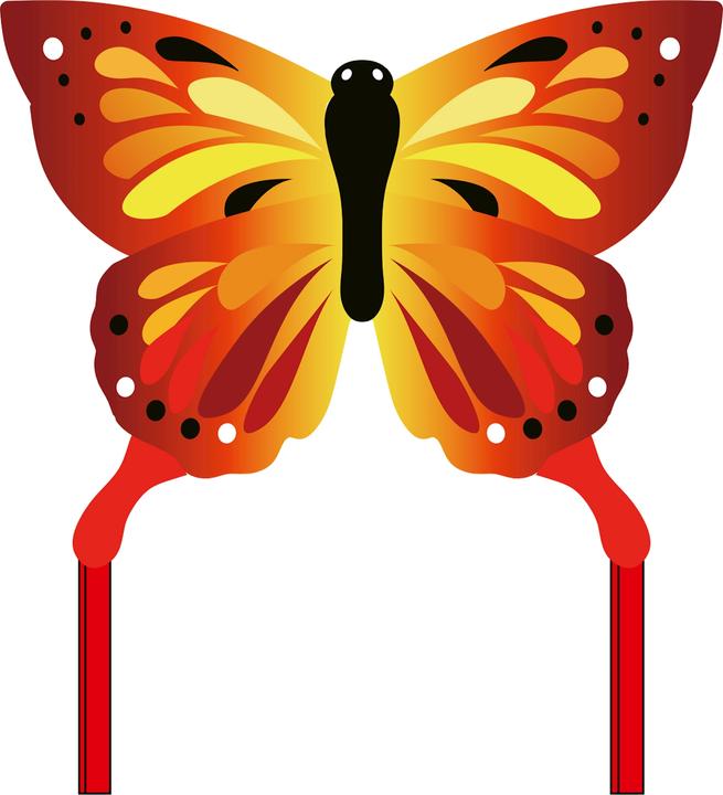 Produktbild Invento Drachen Ecoline BK Sunrise Butterfly Kite, 120x95 cm, 5 J., Griff und 25 m Schnur