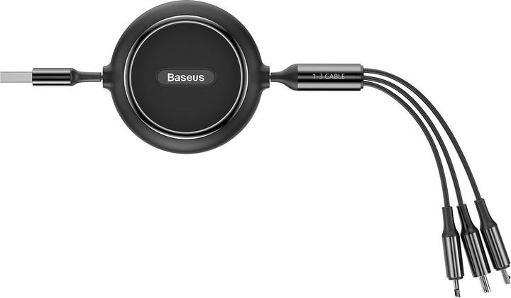 Actual product image Baseus 3in1 extendable cable (1.20 m, USB 3.2 Gen 1)