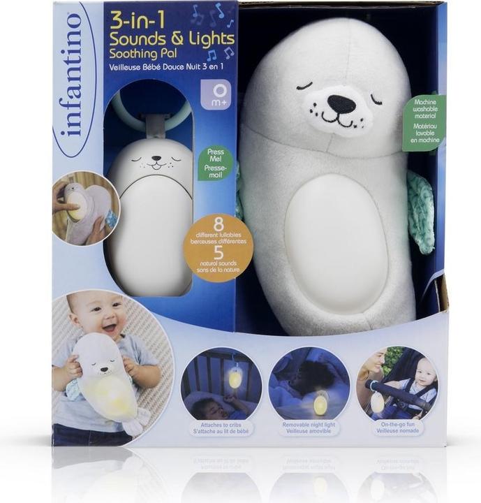 Actual product image B-Kids Infantino 3in1 Night Lamp - Seal