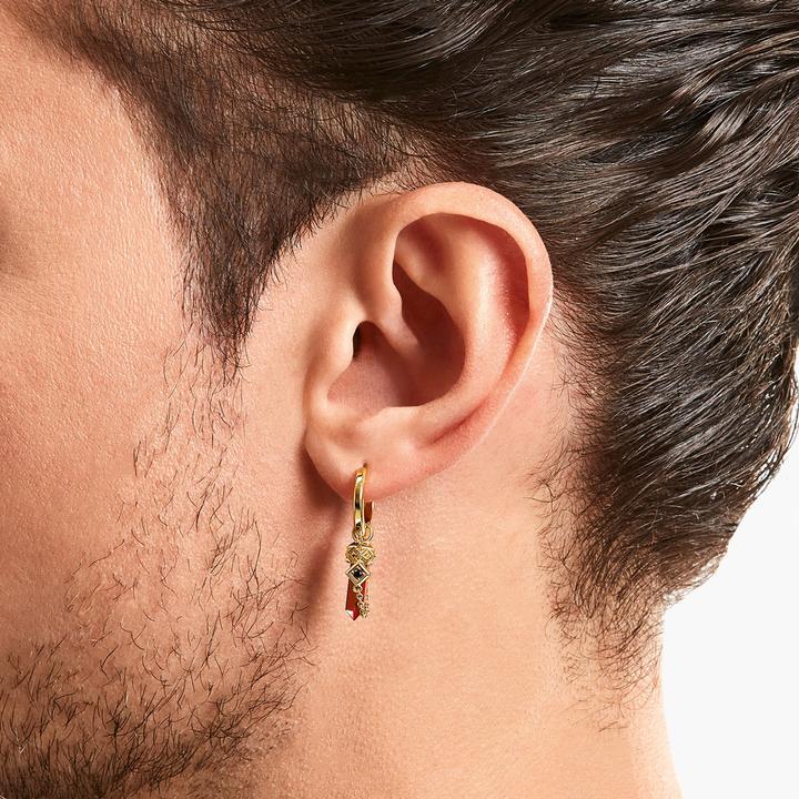 Immagine prodotto Thomas Sabo Creola singola con ciondolo occhio di tigre rosso placcato in oro (Argento 925)