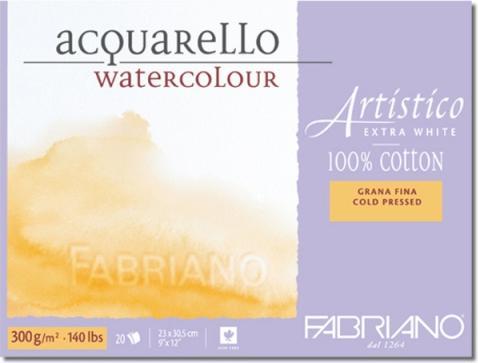 Actual product image Fabriano Watercolor pad Artistico Extra White (30.5 x 45.5 cm, Hardcover)