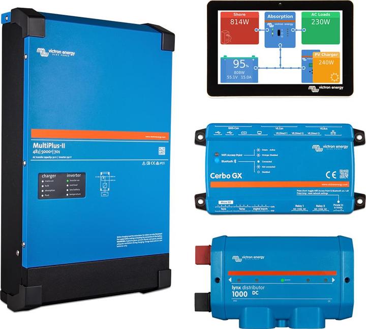 Produktbild Offgridtec Backup-Kit Nachrüstsatz mit Pylontech US3000C Akku Victron Multiplus II 48/5000 1-Phasig (Solarstecker)