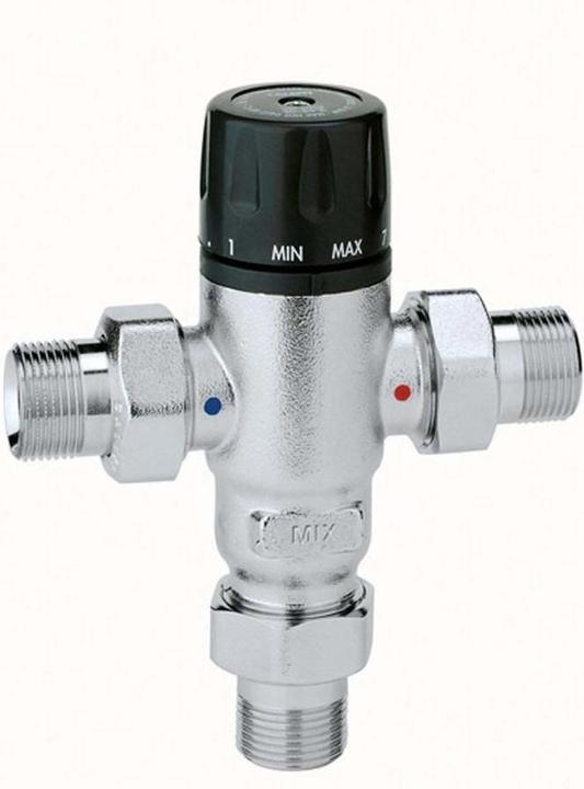 Actual product image Caleffi Brass thermostatic mixing valve, adjustable 3/4inch, 30-65 degrees