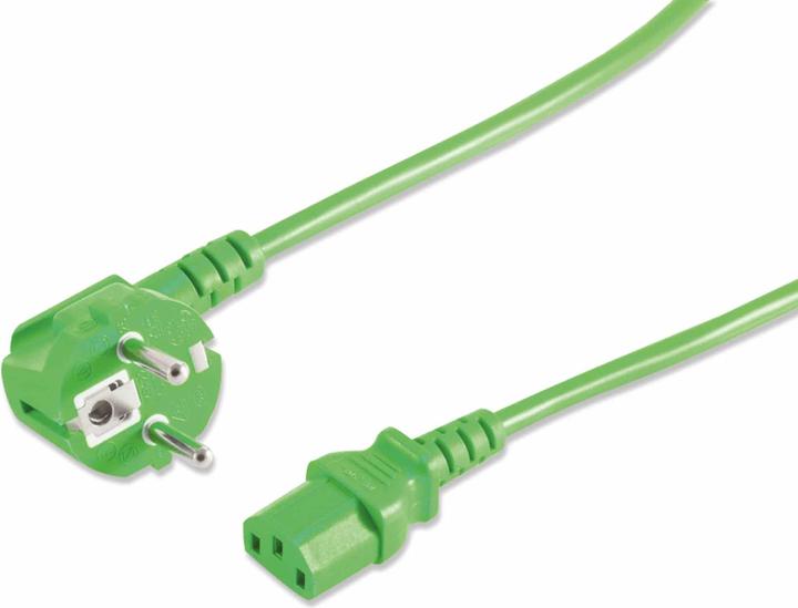 Produktbild Shiverpeaks Markenlos Kaltgeräte Netzkabel Schutzkontakt-Stecker abgewinkelt (1.80 m, CEE 7/7)