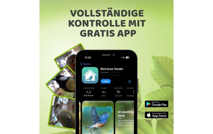 Actual product image Sanilu Clean Sanilu Vogelfutterhaus mit Kamera ohne Solarpanel, Grundfarbe