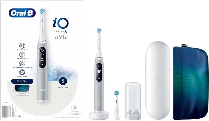 Actual product image Oral-B Elektrische Zahnbürste iO Series6 Grey Opal (Oscillating toothbrush)