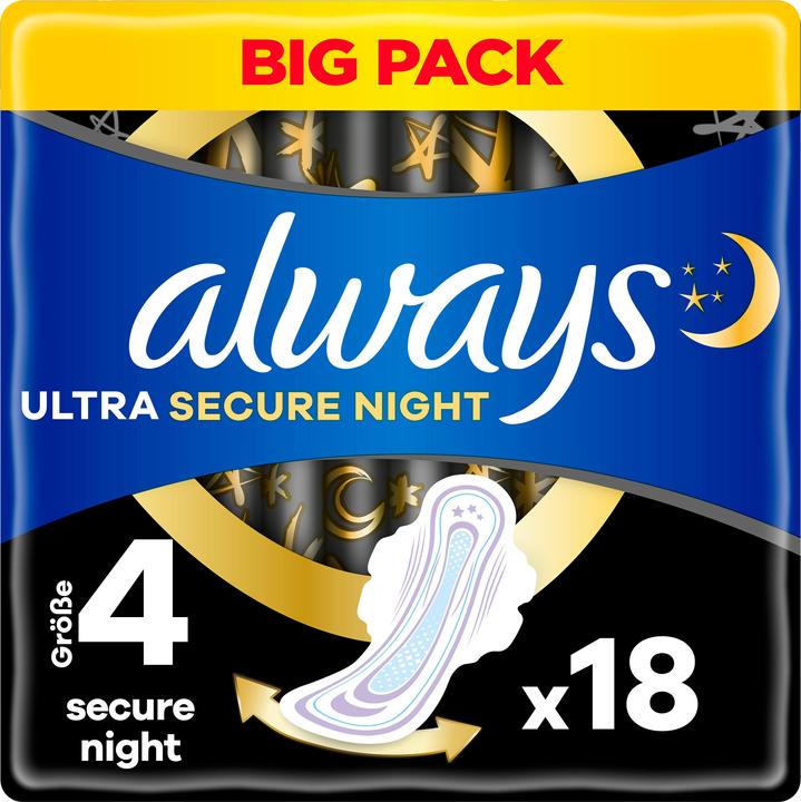 Immagine prodotto Always Notte ultra sicura (18 x, Assorbenti igienici)