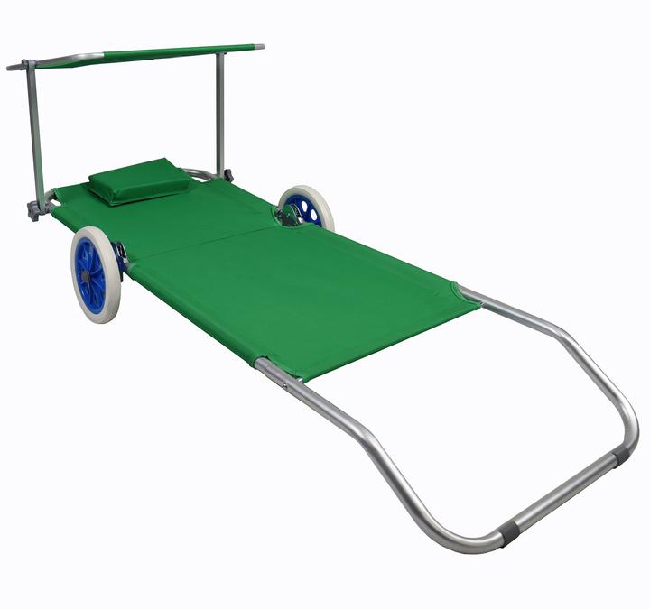 Actual product image VCM Sun lounger with wheels and sun canopy (165 cm)